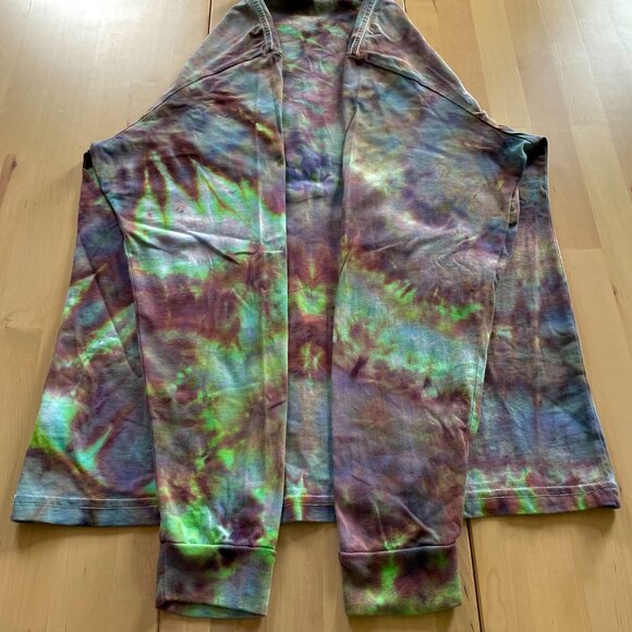 Teddy Fresh Unisex Long Sleeve Tee Shirt with Pocket size Medium CUSTOM TIE-DYED - Picture 6 of 8